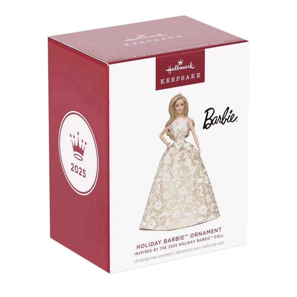 Hallmark Keepsake Christmas Ornament, Holiday Barbie, Gifts for Barbie Fans